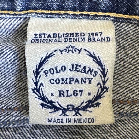Polo Ralph Lauren Saturday Jeans W 32/14 Relaxed Fit Straight Medium Wash VTG - Picture 3 of 15